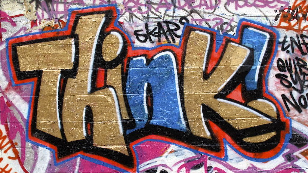 "Norwich Street Art: Think!" flickr photo by @markheybo https://flickr.com/photos/cybercafe/6993820736 shared under a Creative Commons (BY) license